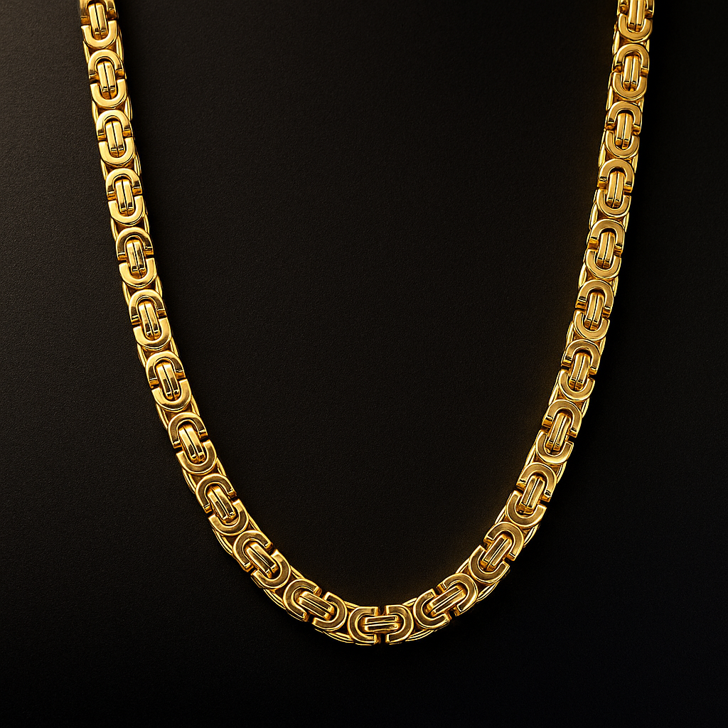 "Scylla" Goudkleurige Ketting (8mm)