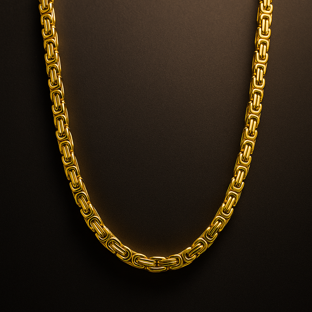 "Byzantine" Goudkleurige Ketting (8mm)
