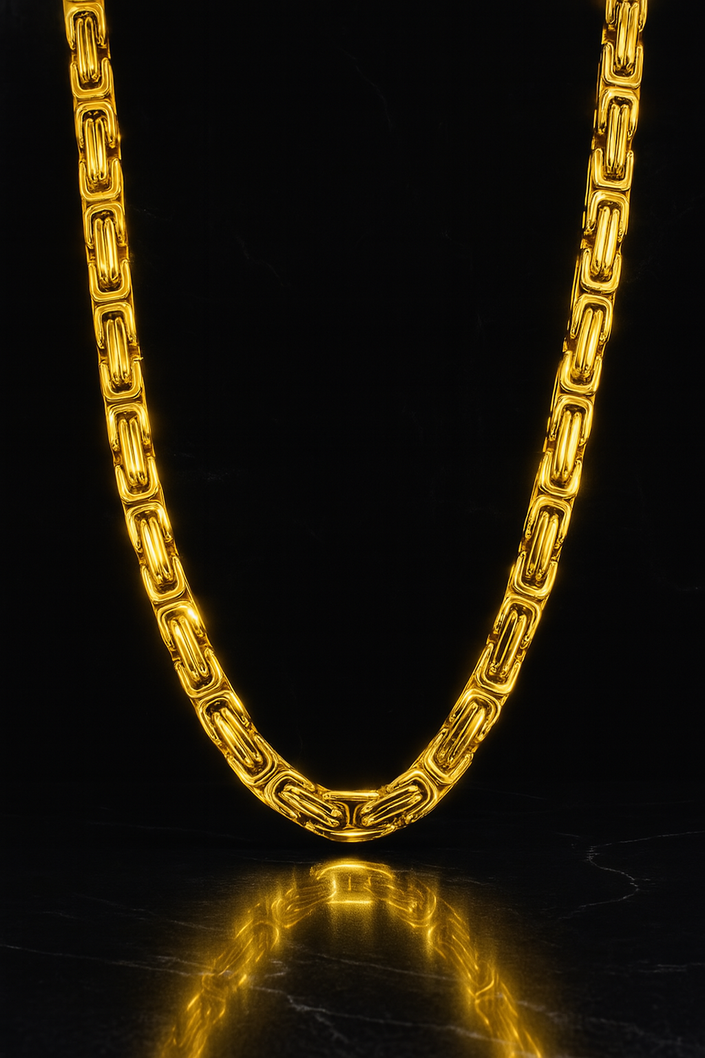 "Byzantine" Goudkleurige Ketting (8mm)