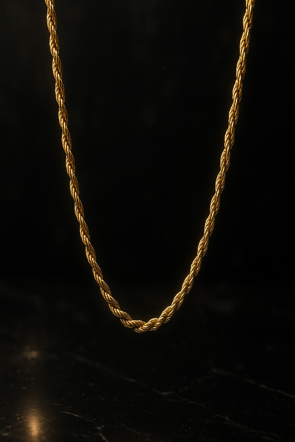 "Rope" Goudkleurige Ketting (5mm)