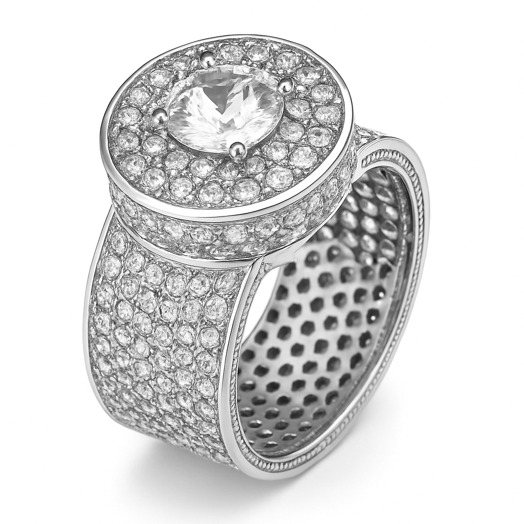 "Zirkonia" Zilverkleurige Ring