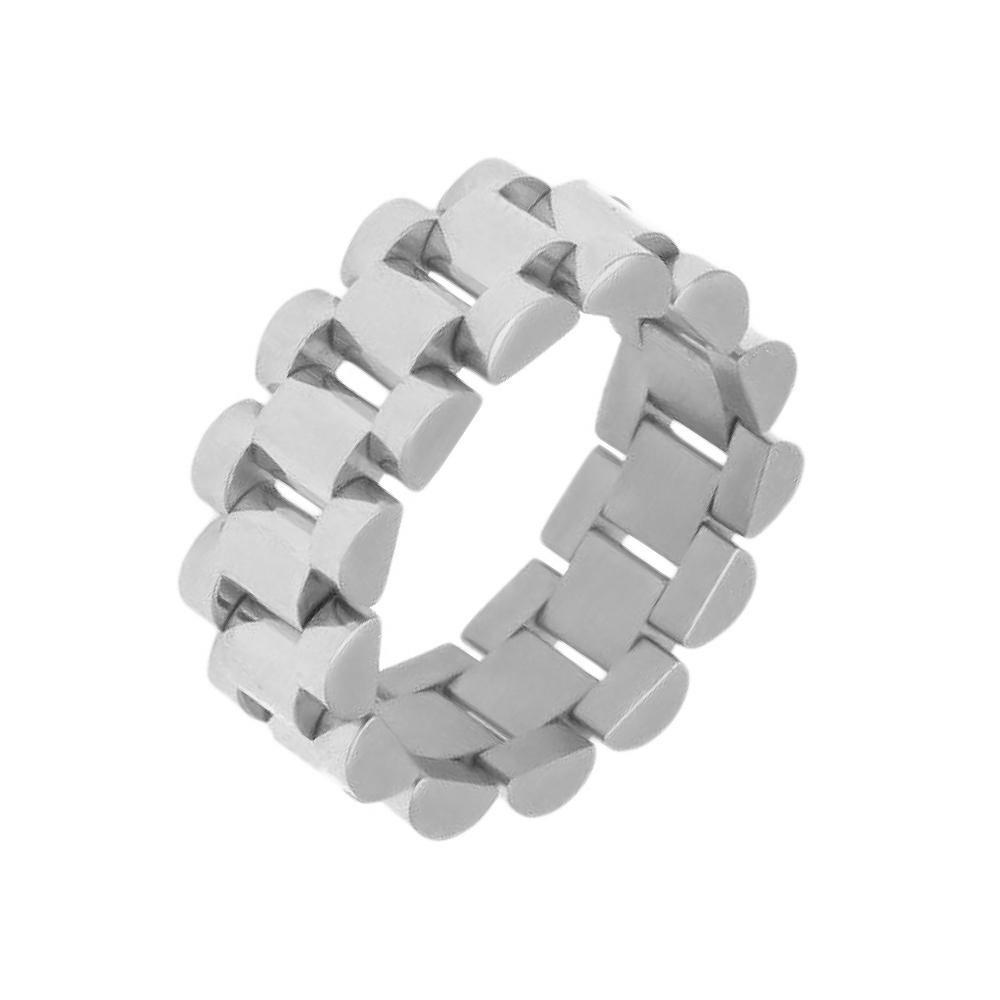 "Presidento" Zilverkleurige Armband + Ring