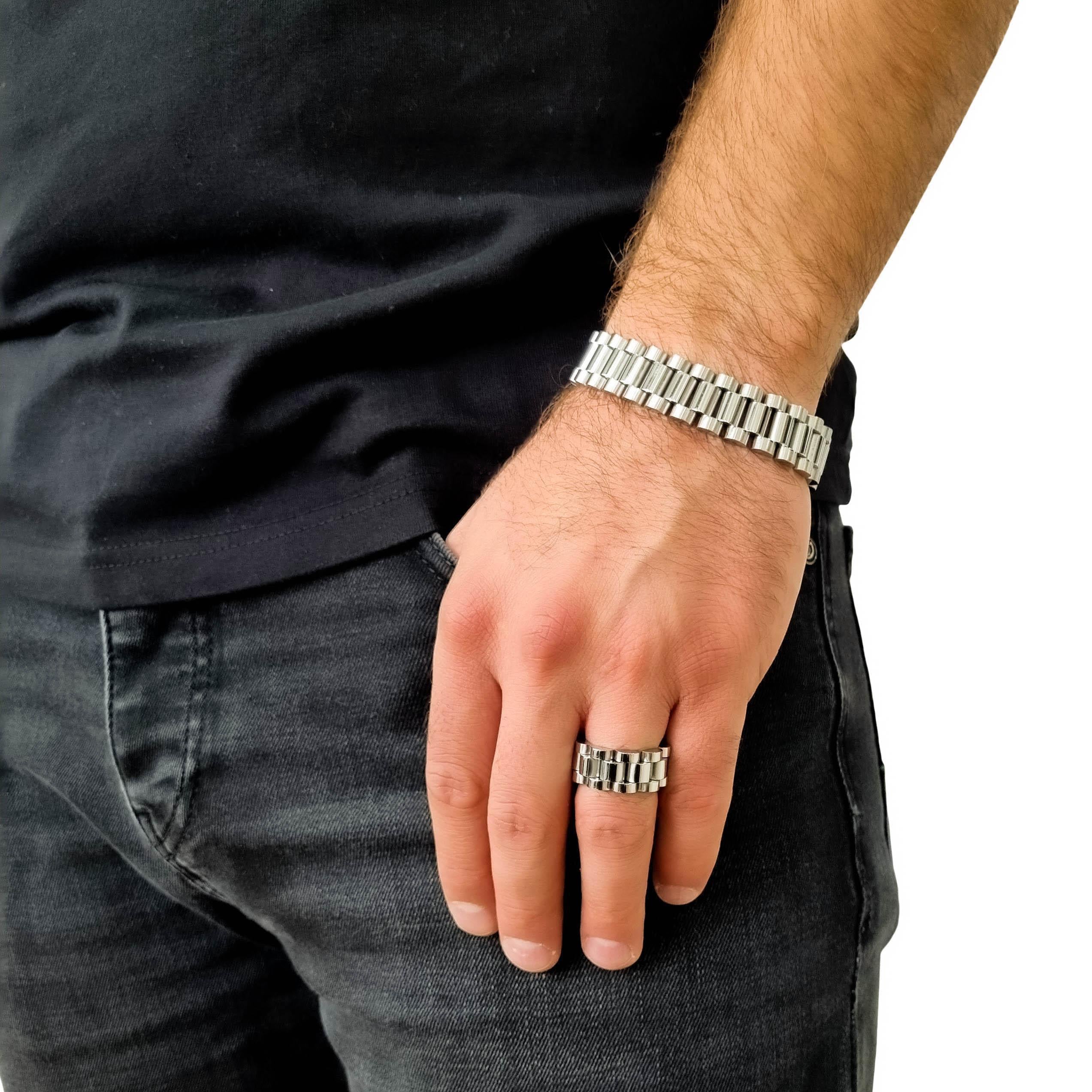Presidento" Zilveren Armband Ring verkrijgbaar bij – AmerikaansGoud