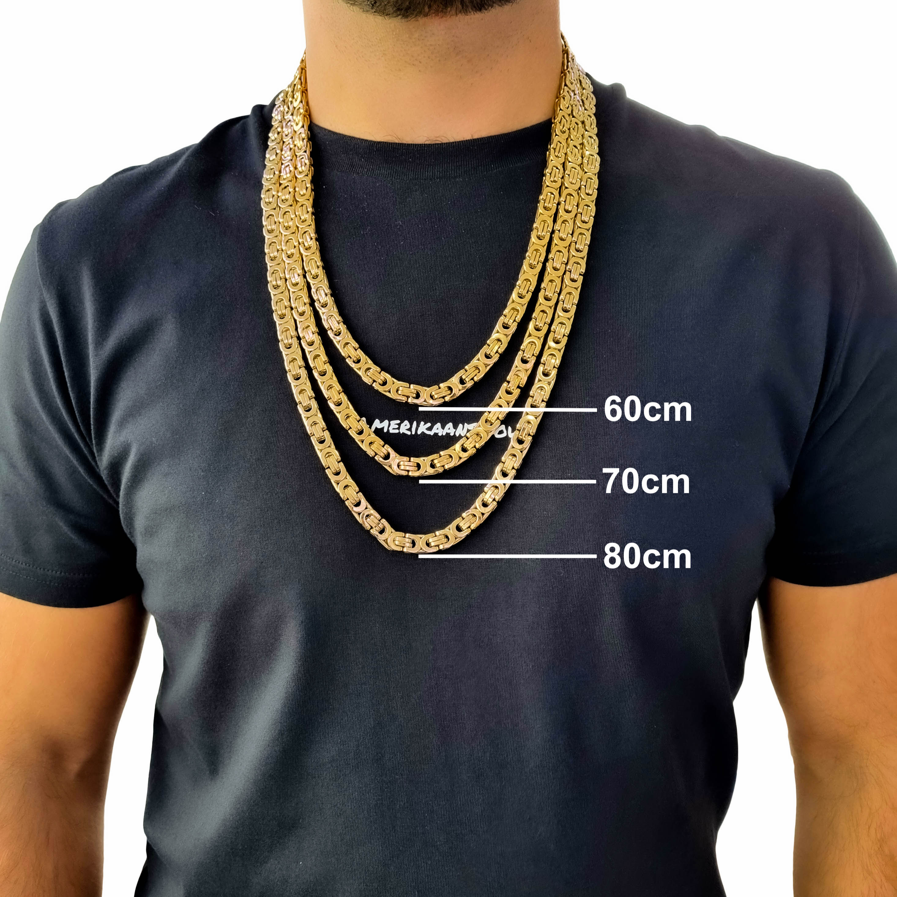 "Scylla" Goudkleurige Ketting (8mm)