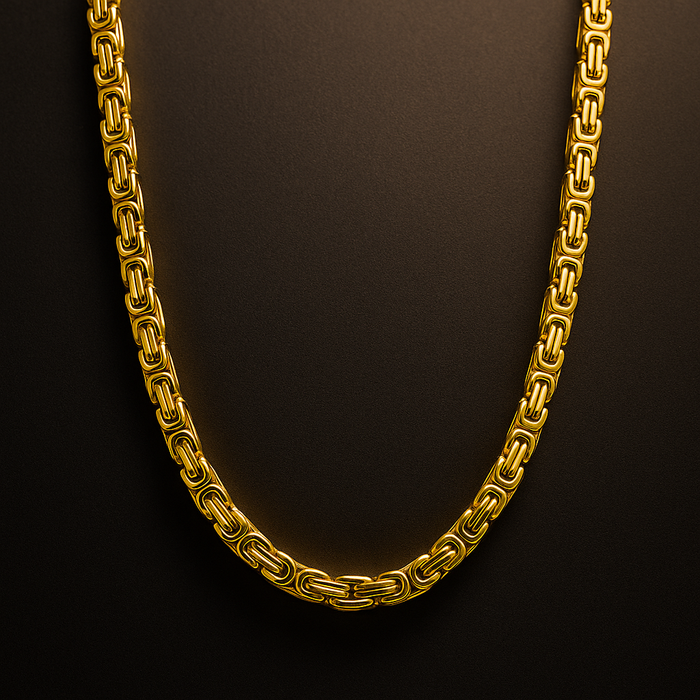"Byzantine" Goudkleurige Ketting (8mm)