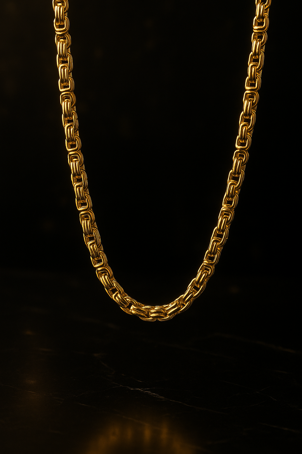 "Byzantine" Goudkleurige Ketting (8mm)