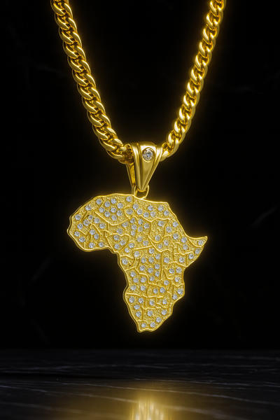 "Africa" Goudkleurige Hanger
