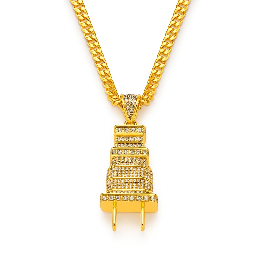 "The Plug" Goudkleurige Hanger