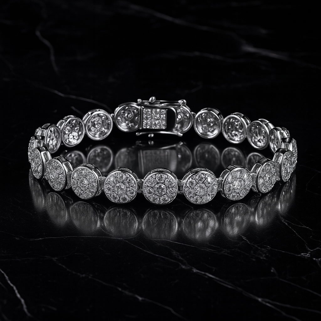 "Zirkonia O" Zilverkleurige Armband (10mm)
