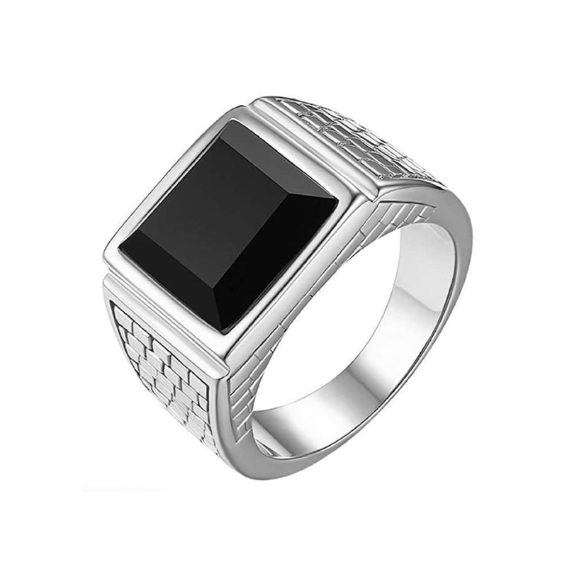"Black Stone" Zilveren Ring