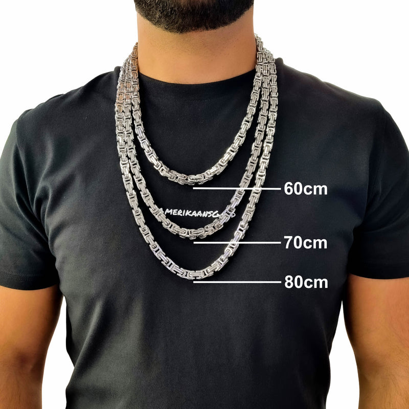"Byzantine" Zilveren Ketting (8mm)