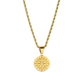 "Compass" Gouden Hanger + Ring Set