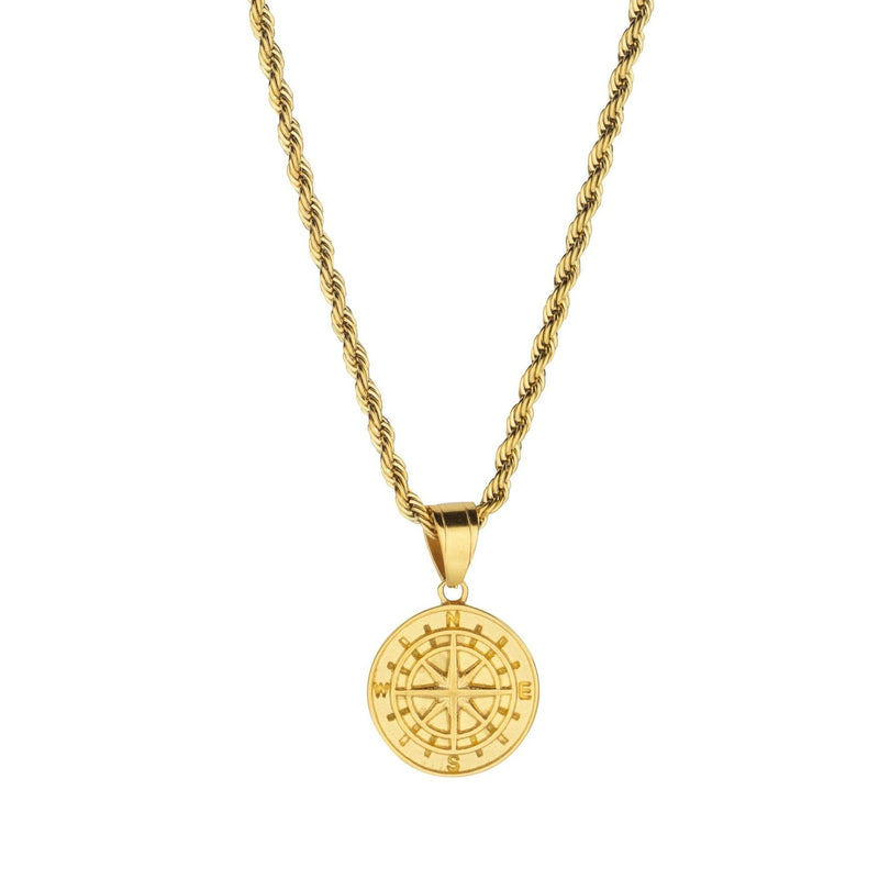 "Compass" Gouden Hanger + Ring Set