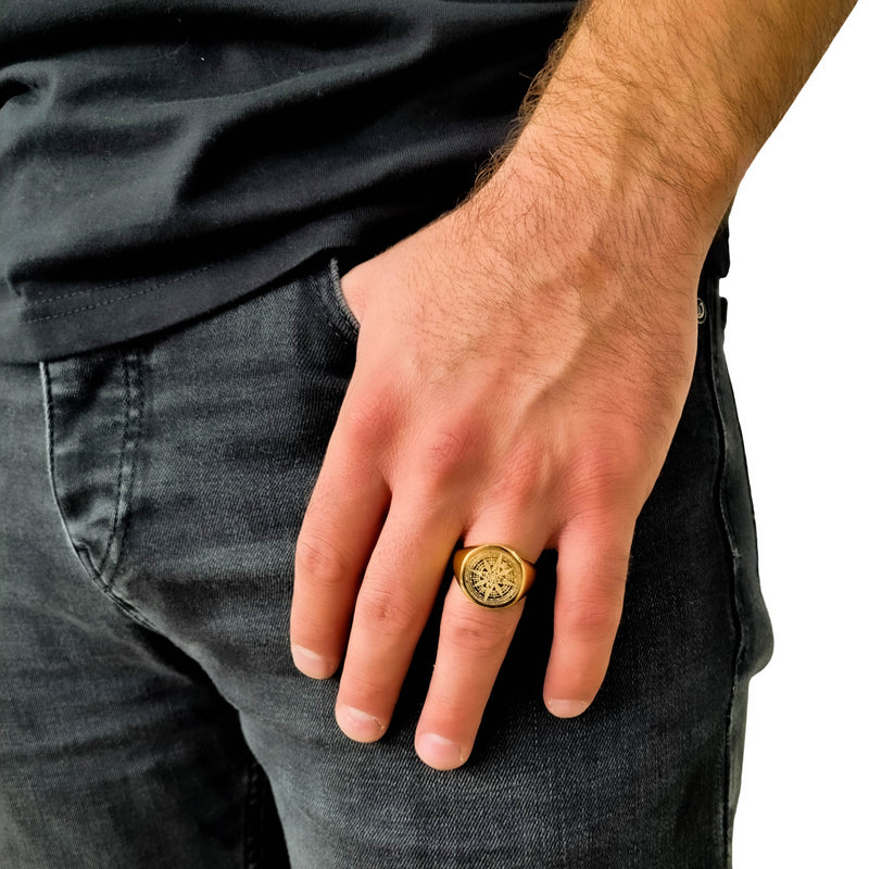 "Compass" Gouden Ring