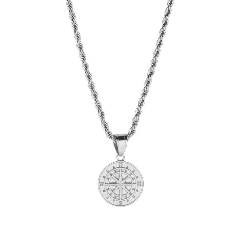 "Compass" Zilveren Hanger + Ring Set