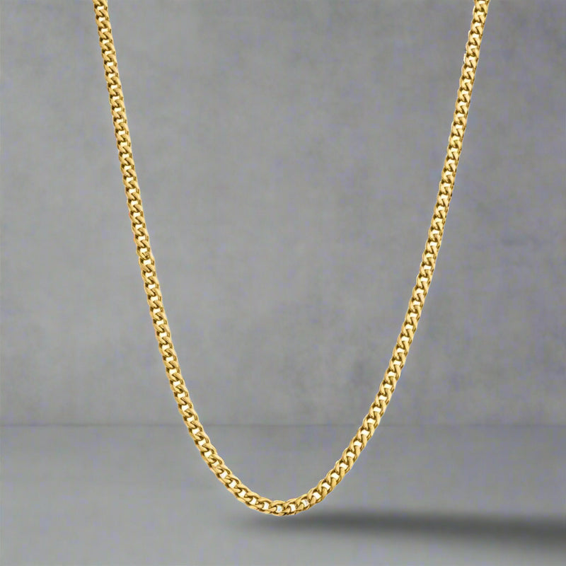 "Cuban" Gouden Ketting (4mm)-AmerikaansGoud