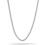 "Cuban" Zilveren Ketting (4mm)-AmerikaansGoud
