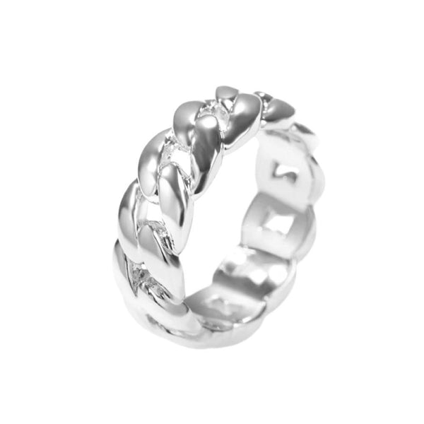 "Cuban" Zilveren Ring