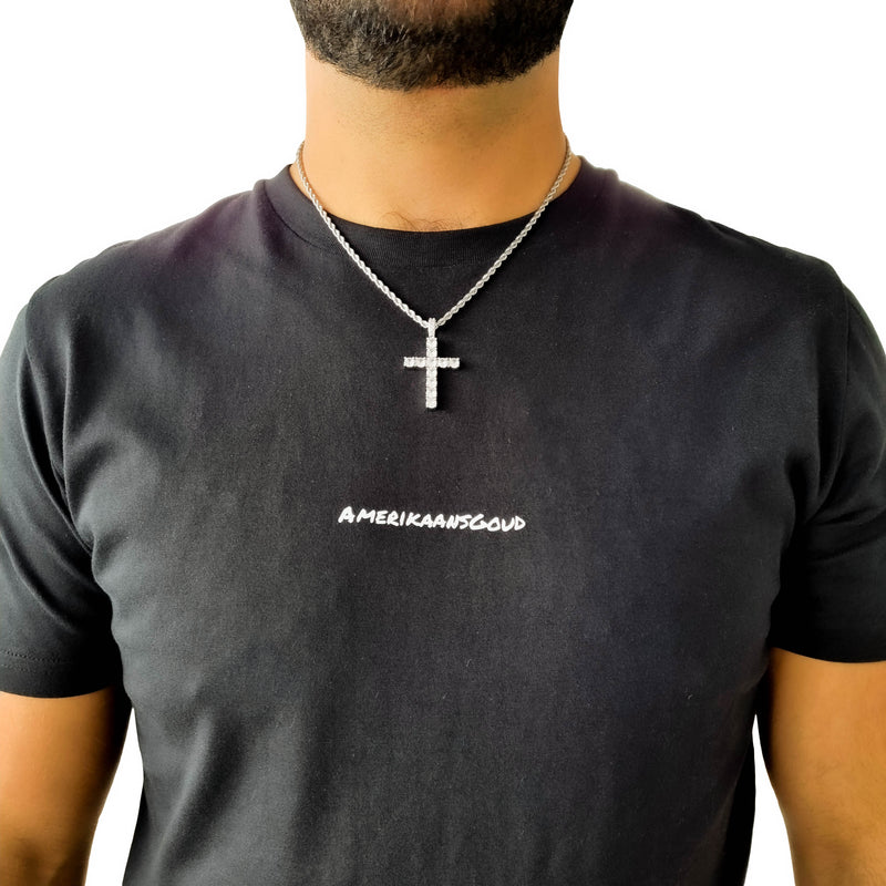 "Diamond Cross" Zilveren Hanger