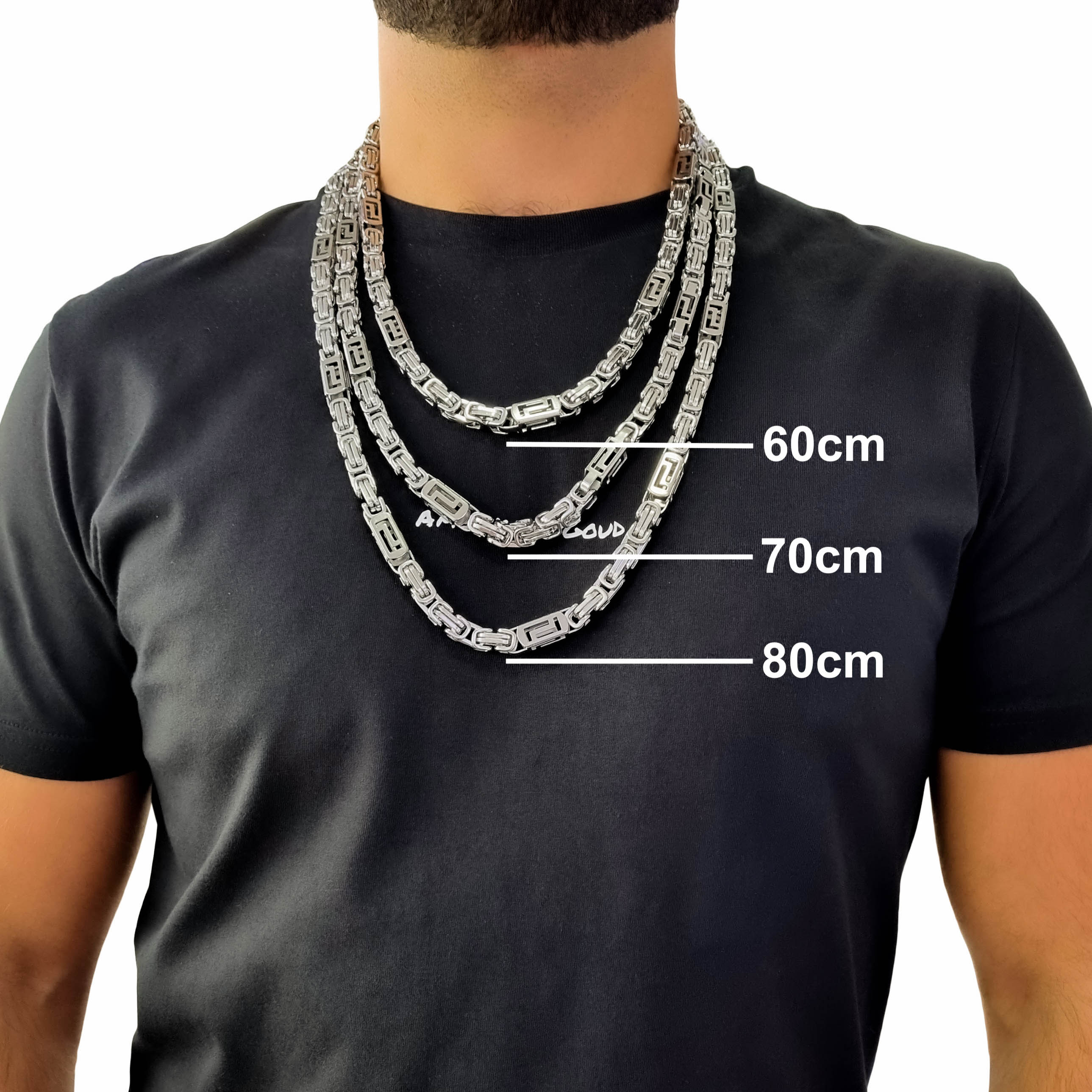 "El Chapo" Zilverkleurige Ketting & Armband (8mm)