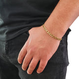 "Figaro" Gouden Ketting & Armband (5mm)