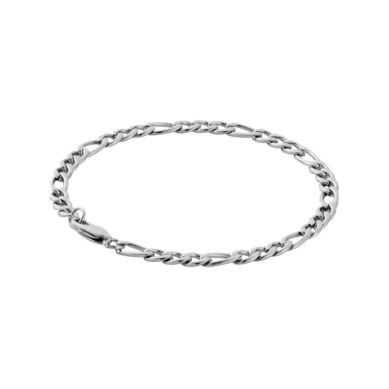 "Figaro" Zilveren Armband (5mm)-AmerikaansGoud