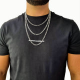 "Figaro" Zilveren Ketting & Armband (5mm)