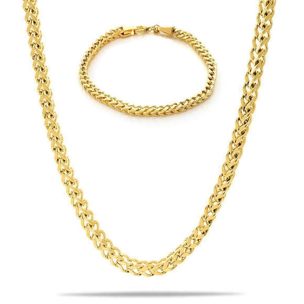 "Franco" Gouden Ketting & Armband (5mm)