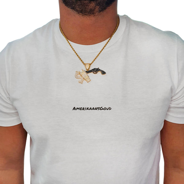 "Money-Power-Respect" Gouden Hanger