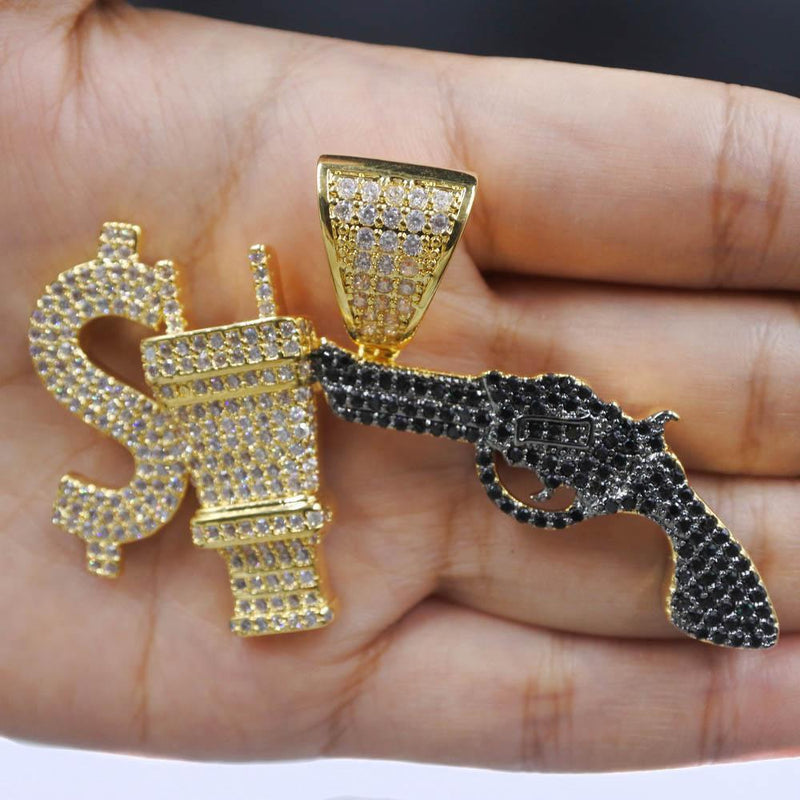 "Money-Power-Respect" Gouden Hanger-AmerikaansGoud
