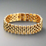 "Presidental" Gouden Armband (15mm)