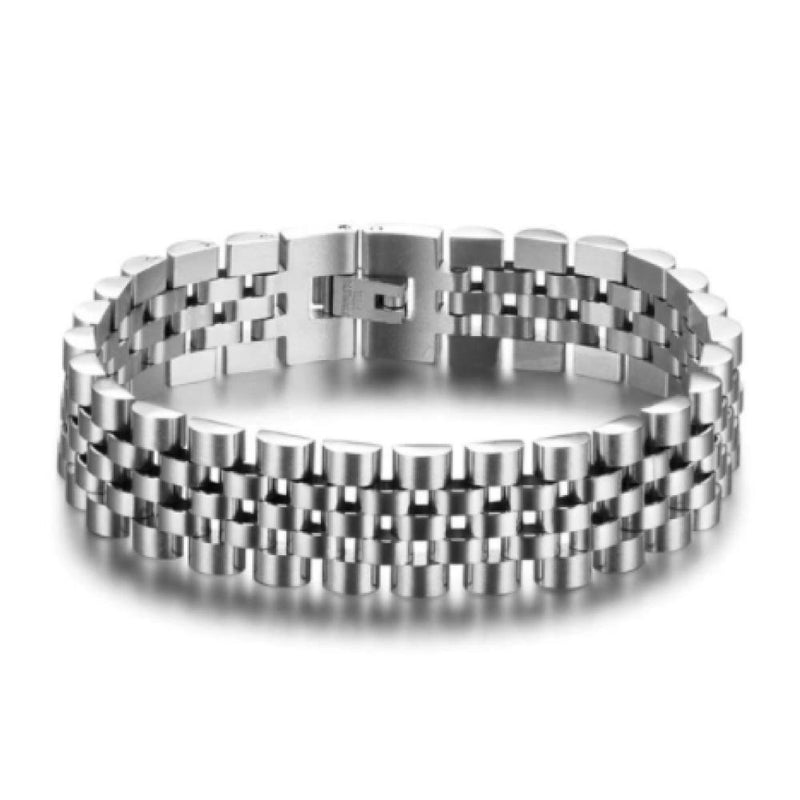 "Presidental" Zilveren Armband (15mm)