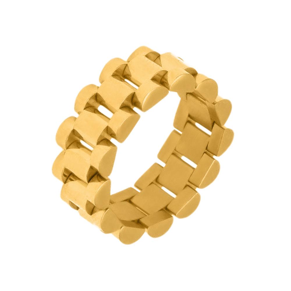 "Presidento" Goudkleurige Armband + Ring