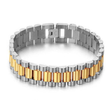 "Presidento" Zilver & Gouden Armband (15mm)