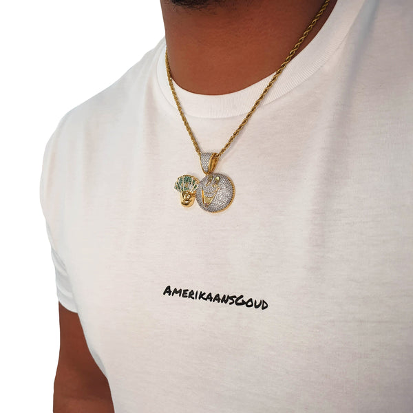 "Rich Emoticon" Gouden Hanger