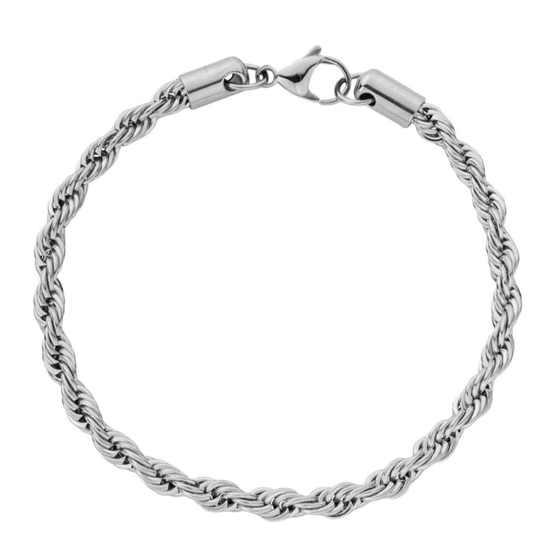 "Rope" Zilveren Armband (5mm)-AmerikaansGoud