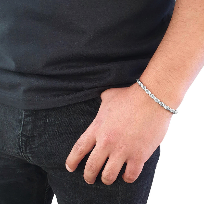 "Rope" Zilveren Ketting & Armband (5mm)