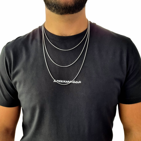 "Snake" Zilveren Ketting (2mm)