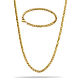 "Wheat" Gouden Ketting & Armband (5mm)-AmerikaansGoud