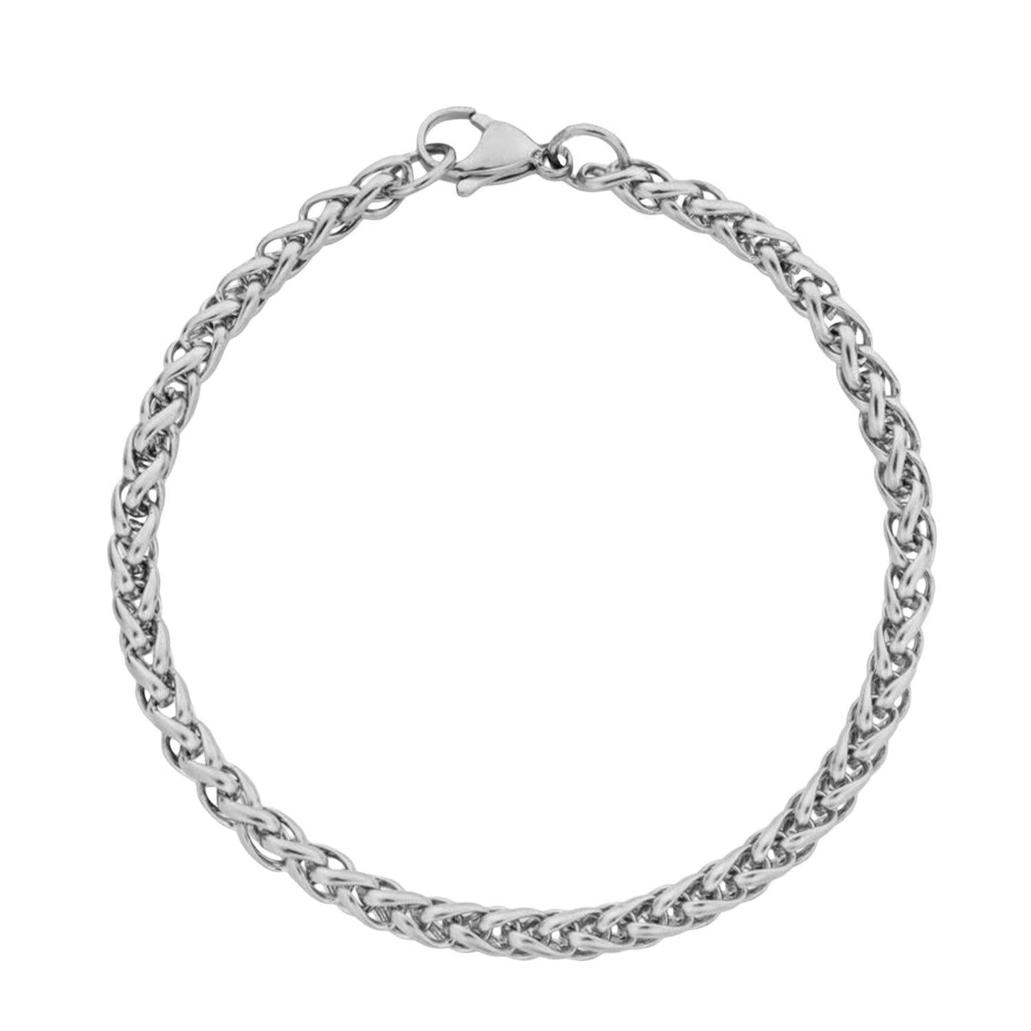 "Wheat" Zilveren Armband (5mm)-AmerikaansGoud