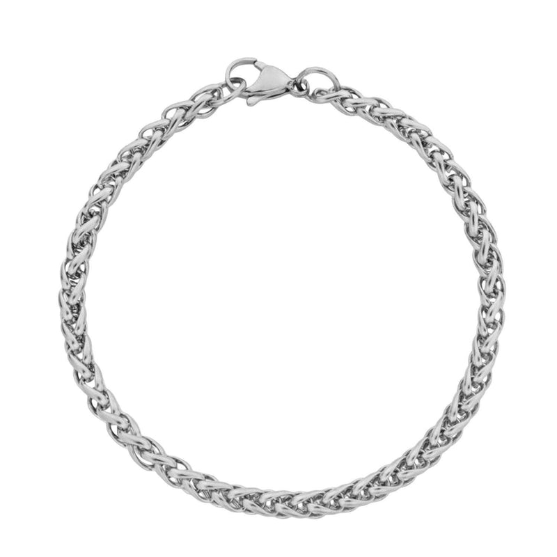 "Wheat" Zilveren Armband (5mm)-AmerikaansGoud