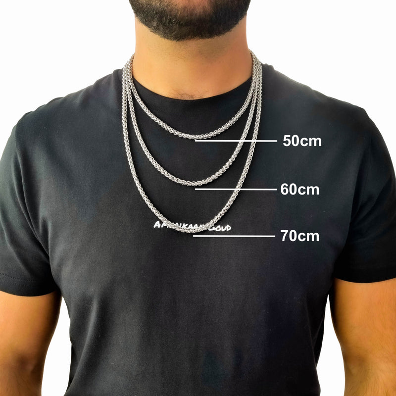 "Wheat" Zilveren Ketting & Armband (5mm)